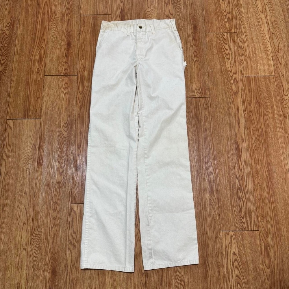 VTG 70s OshKosh Painter Pants Fits 28x34 White Carpenter